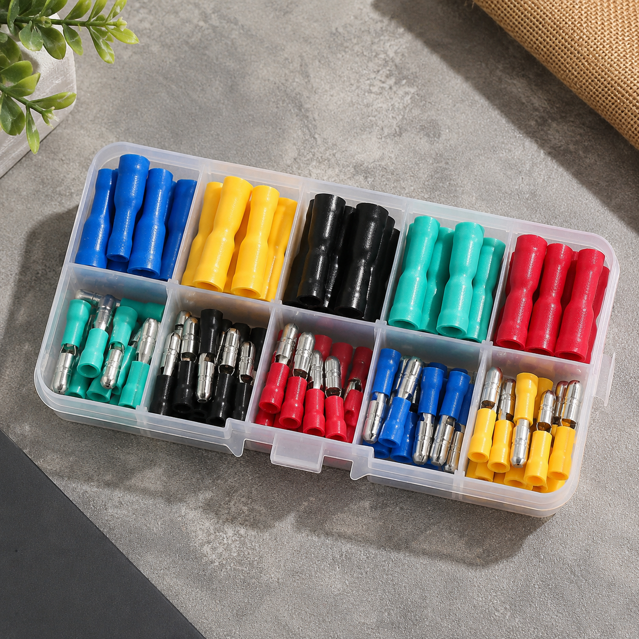Insulated Crimp Terminal Connector Kit (100pcs)