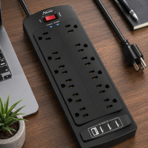 12-Outlet Surge Protector Power Strip with USB